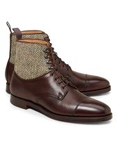 want these // Brooks Bros tweed + leather boots