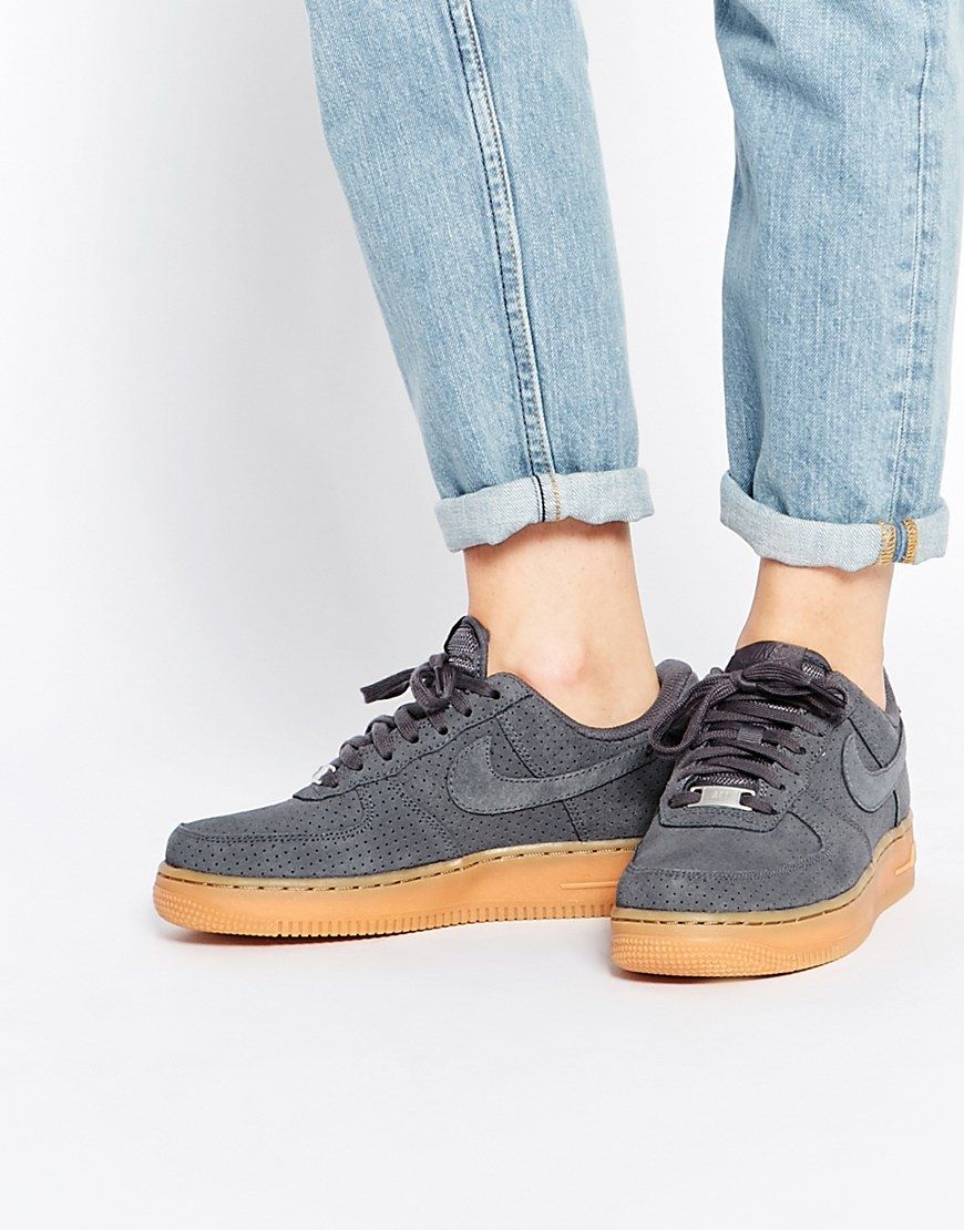 Nike Air Force 1 07 Suede Grey Trainers | ASOS