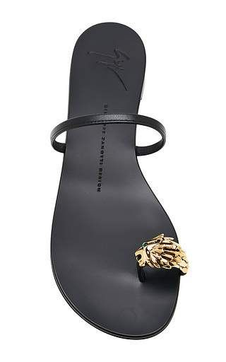 Rock Lion-Head Leather Sandals by Giuseppe Zanotti | Moda Operandi