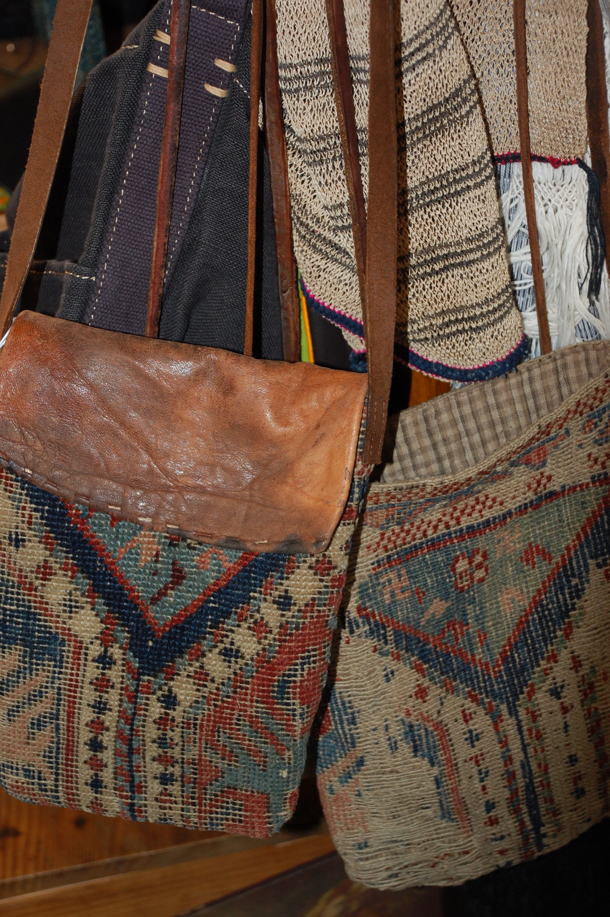 recycled bags from beautifully naturally aged leather