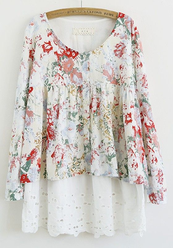 lace eyelet and shabby chic.floral dress.